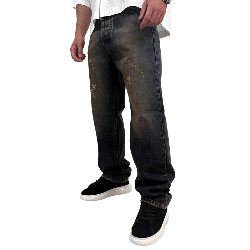 خرید شلوار بگ آبی از وایت رز در خلخال