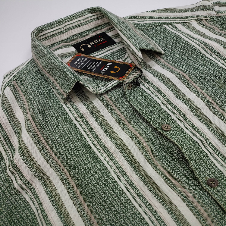 پیراهن آستین کوتاه مردانه سبز پسته ای خاص
