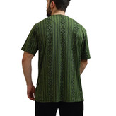 تیشرت یقه کوبایی سبز