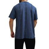 تیشرت یقه کوبایی آبی