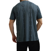 تیشرت یقه کوبایی سبز دودی