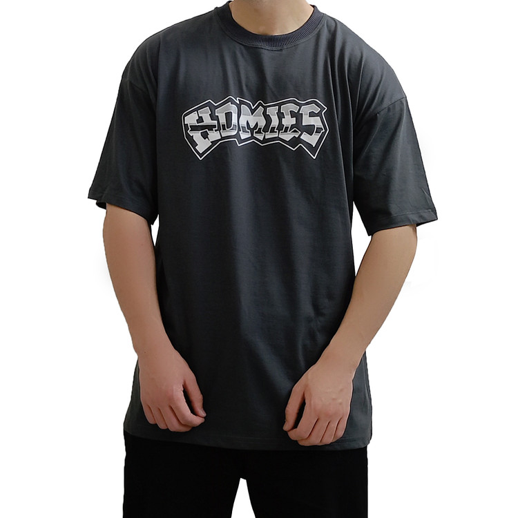 تیشرت طوسی قواره بزرگ