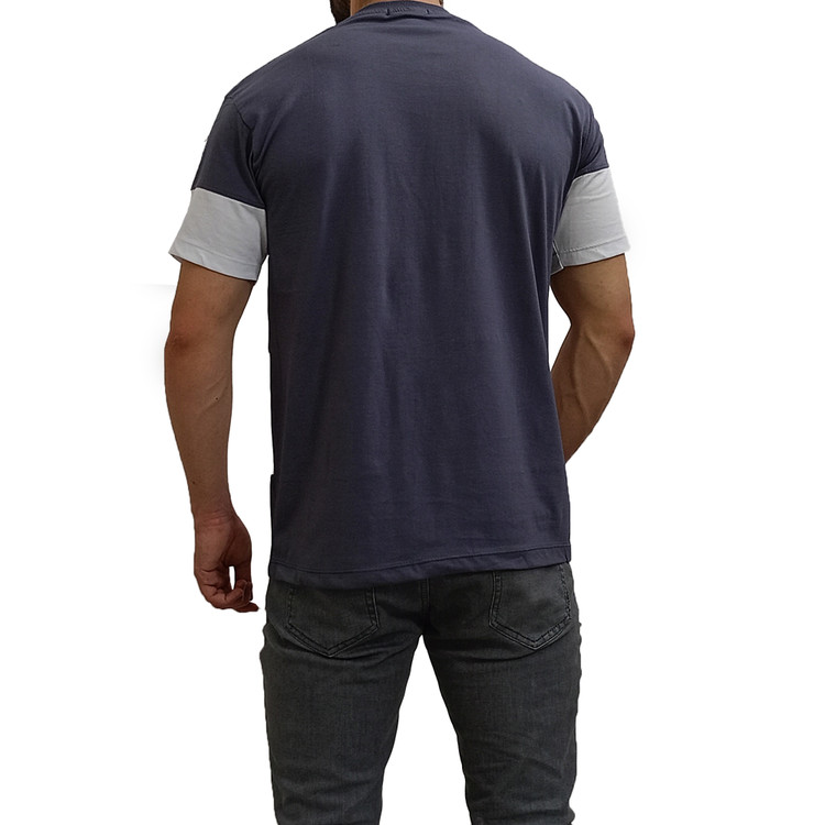 تیشرت رینگری سفید طوسی ارزان و با کیفیت