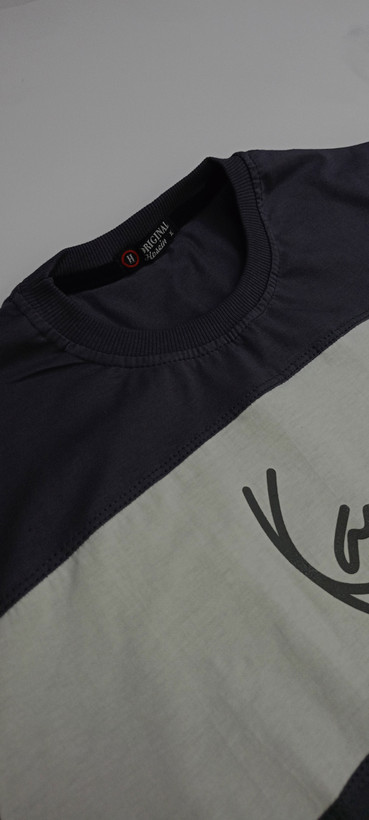 تیشرت رینگری سفید طوسی ارزان و با کیفیت