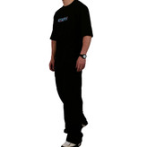 تیشرت آستین کوتاه مردانه مشکی نخ پنبه طرح گل برند مچینست