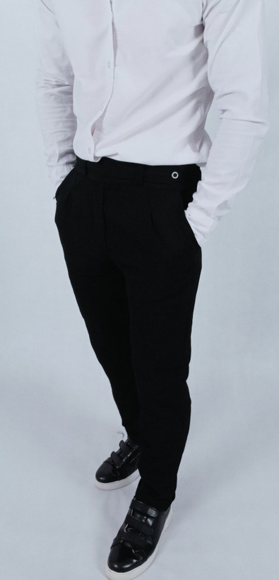 شلوار بوی فرند مشکی مرادنه کمر کش