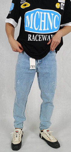 شلوار مردانه مام فیت یخی ZARA