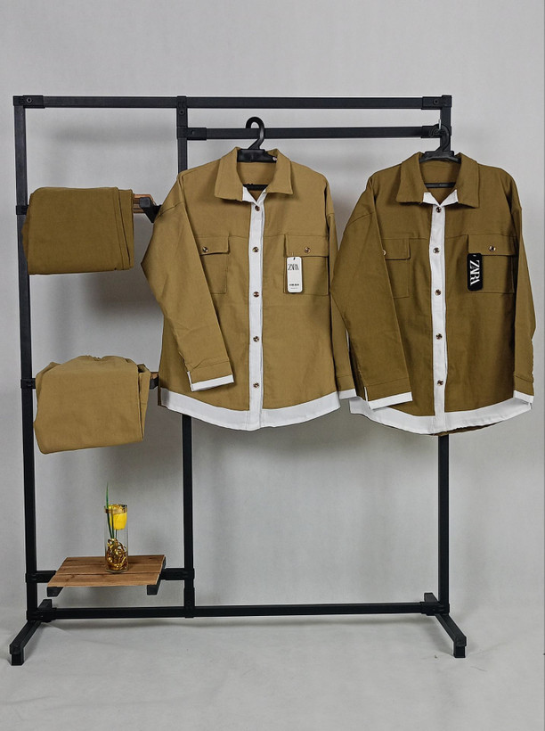 ست مام استایل زنانه نوار سفید برند zara