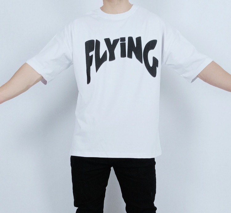 تی شرت آستین کوتاه مردانه سایز بزگ سفید طرحدار