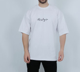 تی شرت ساده آستین کوتاه مردانه قواره لش سفید