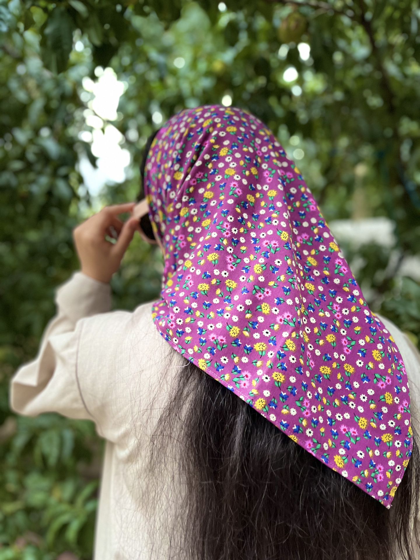 مینی اسکارف دخترانه طرح گلدار ZIZI SCARF