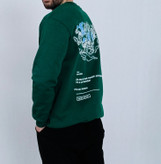 دورس آستین بلند مردانه پاییزه سبز طرح چاپ NEVER GIVE UP