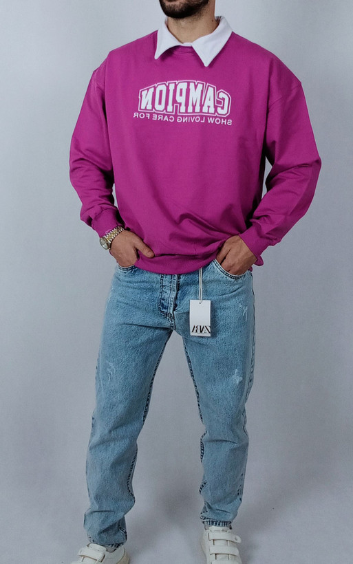 دورس آستین بلند مردانه پاییزه بنفش طرح یقه بلایزر