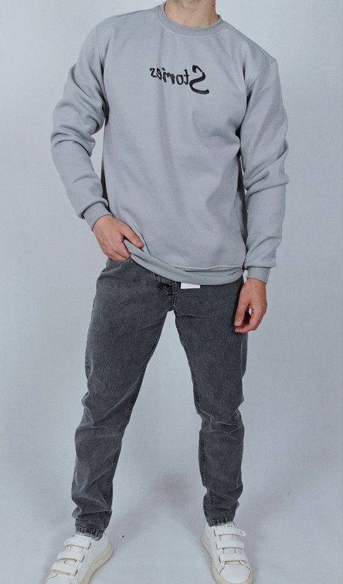 دورس آستین بلند مردانه طوسی طرح ساده