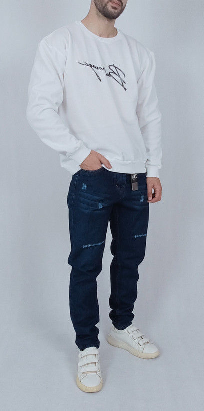 دورس آستین بلند ساده مردانه سفید طرح بالنسیاگا