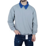 دورس آستین بلند ساده مردانه طوسی طرح یقه بلایزر