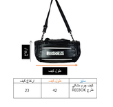 راهنمای سایز ساک ورزشی مردانه مشکی طرح چرم REEBOK