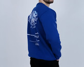 دورس آستین بلند مردانه آبی پررنگ طرح چشم