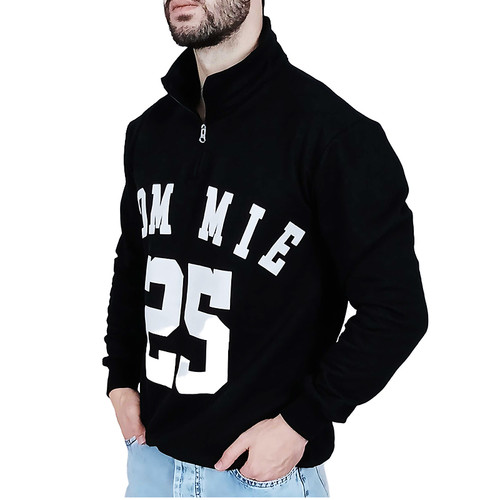 دورس مردانه مشکی نیم زیپ طرح 25