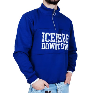 دورس مردانه یقه نیم زیپ آبی طرح ICE | خرید از فروشگاه لباس در اردبیل