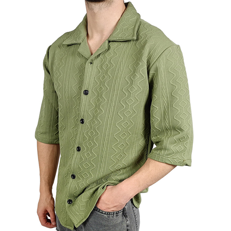 پیراهن آستین کوتاه گرم بالا مردانه