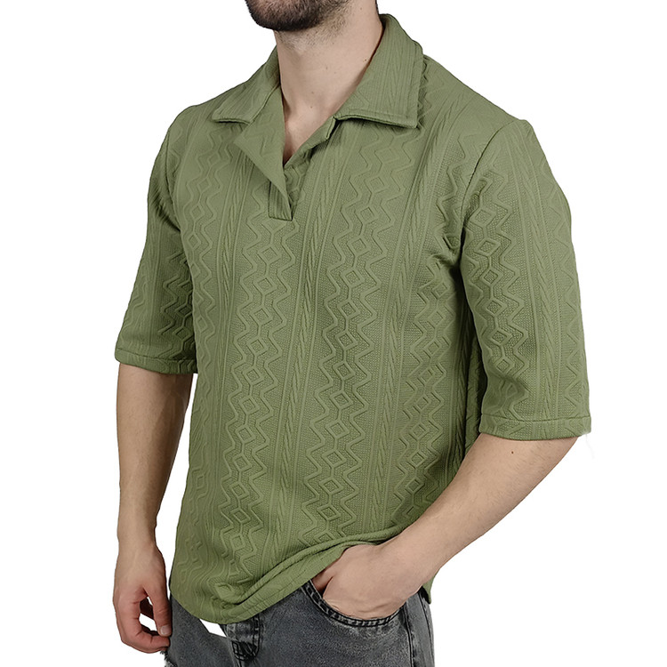 خرید تیشرت آستین کوتاه مردانه سبز طرح باکسی