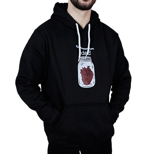 خریدهودی کلاهدار مردانه مشکی طرح صبر