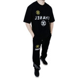 خرید ست تیشرت و شلوار مردانه مشکی طرح چنل