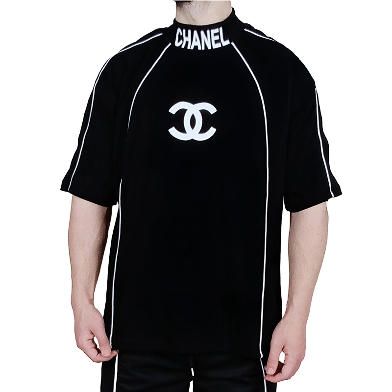 خرید تیشرت آستین کوتاه مردانه مشکی طرح شب نما