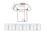 جدول سایز بندی تیشرت آستین کوتاه مردانه مشکی طرح شب نما