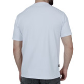 مشخصات تیشرت آستین کوتاه ساده مردانه سفید طرح بیسکویتی