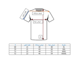 جدول سایز تیشرت آستین کوتاه ساده مردانه سفید طرح بیسکویتی