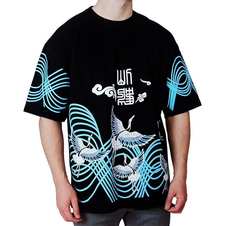 خرید تیشرت آستین کوتاه مردانه مشکی طرح مرغابی | زیر قیمت بازار