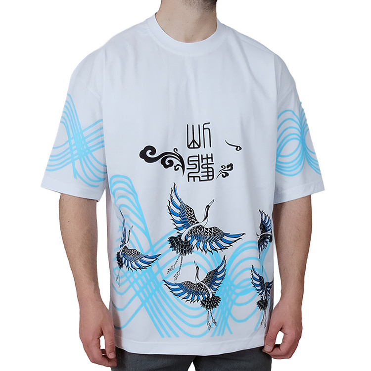 قیمت تیشرت آستین کوتاه مردانه سفید طرح مرغابی ؟