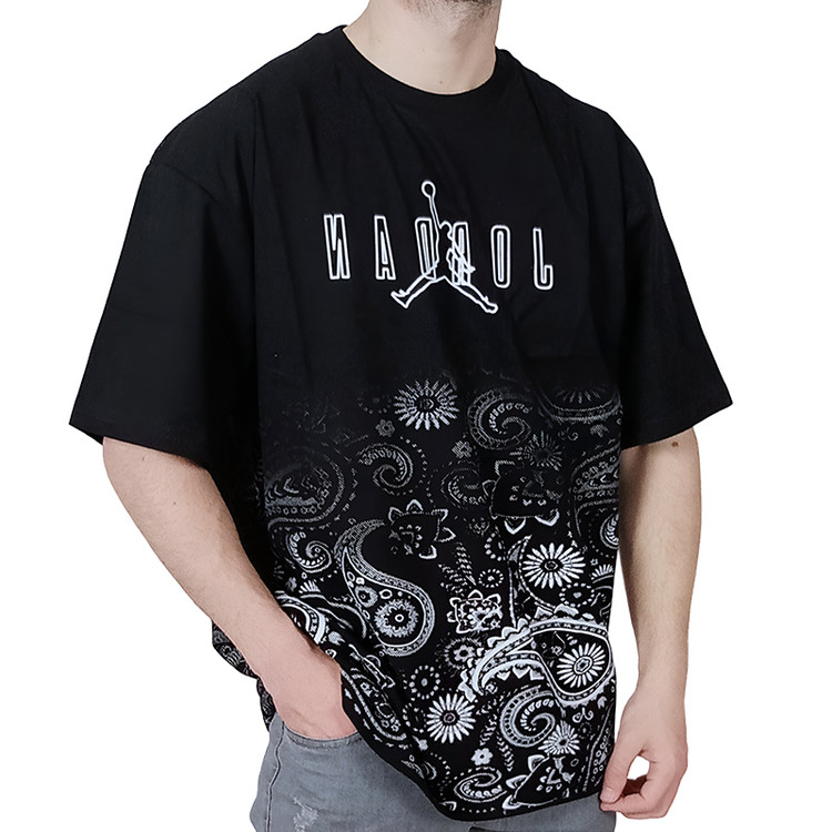 قیمت تیشرت آستین کوتاه مردانه مشکی طرح جردن