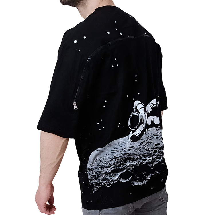 راهنمای خرید تیشرت آستین کوتاه مردانه مشکی طرح فضانورد