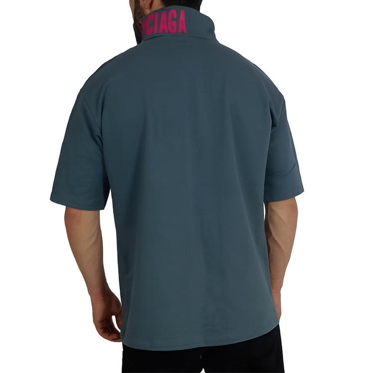 خرید تیشرت آستین کوتاه سبز مدل نیم زیپ | خرید زیر قیمت بازار