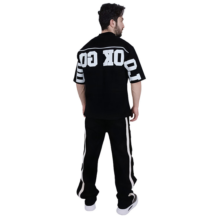 خرید شلوار اسلش بگ مردانه مشکی طرح دمپا زیپ