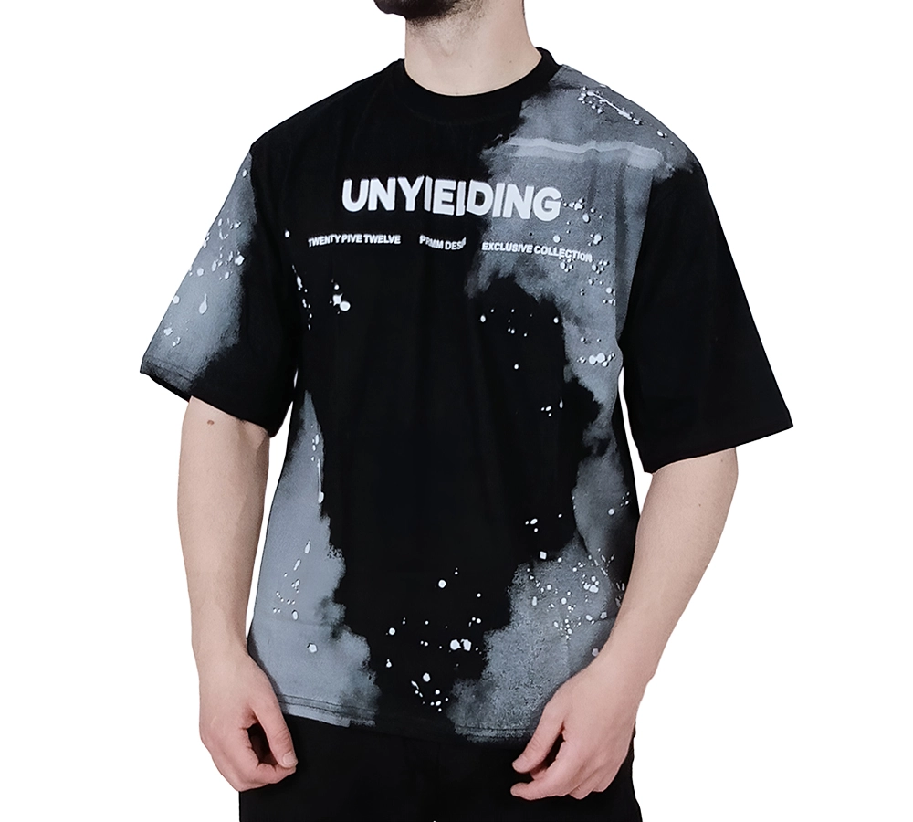 خرید تیشرت مشکی طرح آبرنگی | خرید از وایت رز زیر قیمت بازار