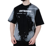 خرید تیشرت مشکی طرح آبرنگی | خرید از وایت رز زیر قیمت بازار