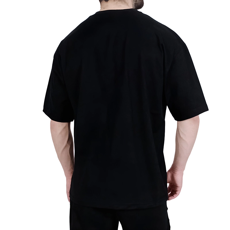 تیشرت آستین کوتاه مردانه مشکی طرح مرغابی