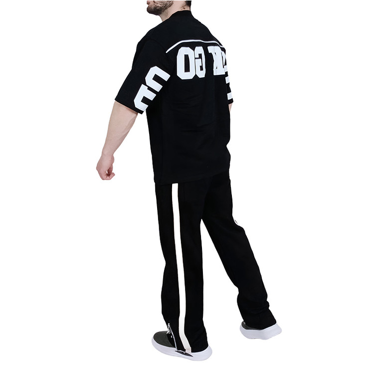 تیشرت آستین کوتاه مشکی طرح گود لاک | خرید تیشرت با بهترین قیمت