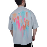 خرید تیشرت آستین کوتاه طوسی طرح ستاره | خرید از وای ترز