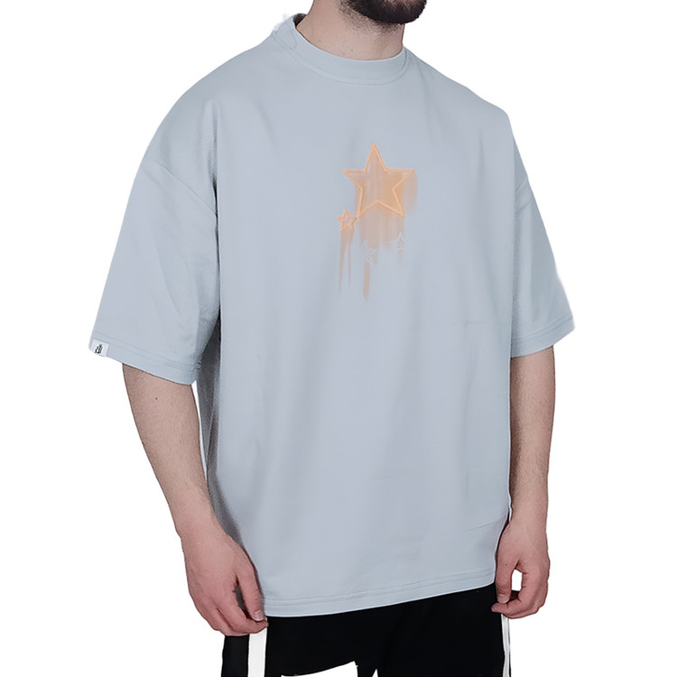 راهنمای خرید تیشرت آستین کوتاه طوسی طرح ستاره