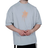 قیمت و راهنمای تیشرت آستین کوتاه طوسی طرح ستاره