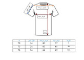 راهنمای سایز تیشرت آستین کوتاه سفید طرح ستاره