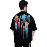 خرید تیشرت آستین کوتاه مشکی طرح ستاره | خرید از بوتیک وایت رز