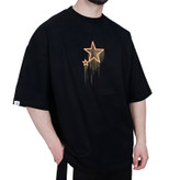 تیشرت آستین کوتاه مشکی طرح ستاره | STAR