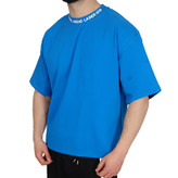 تیشرت قواره دار گرم بالای سنگین رنگ آبی