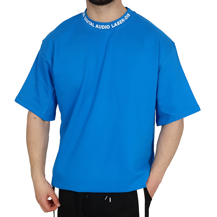 راهمای خرید تیشرت آستین کوتاه مردانه آبی طرح نوشته دار